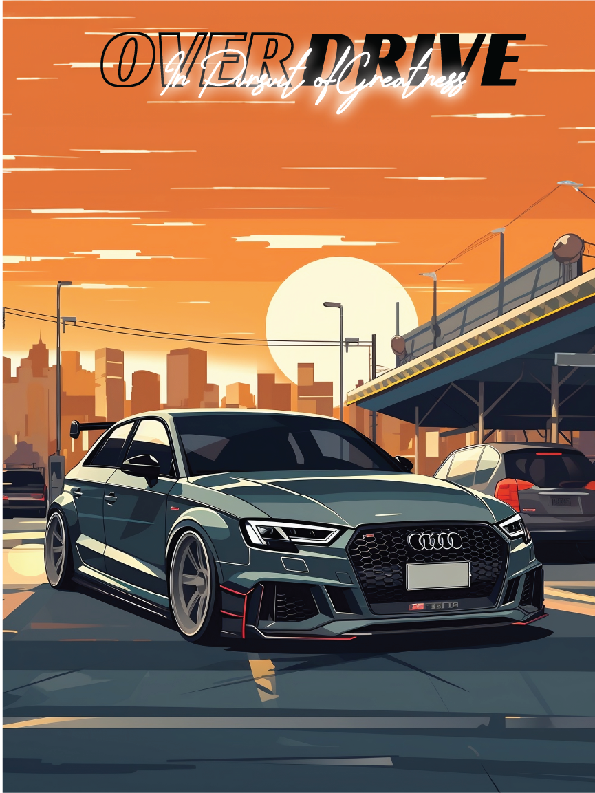 OVERDRIVE Audi RS3 Card Sticker – OVERDRIVE Clothing