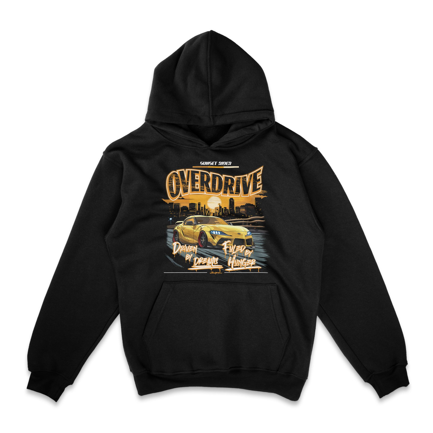 JDM Coupes Collection Toyota Supra Black Hoodie